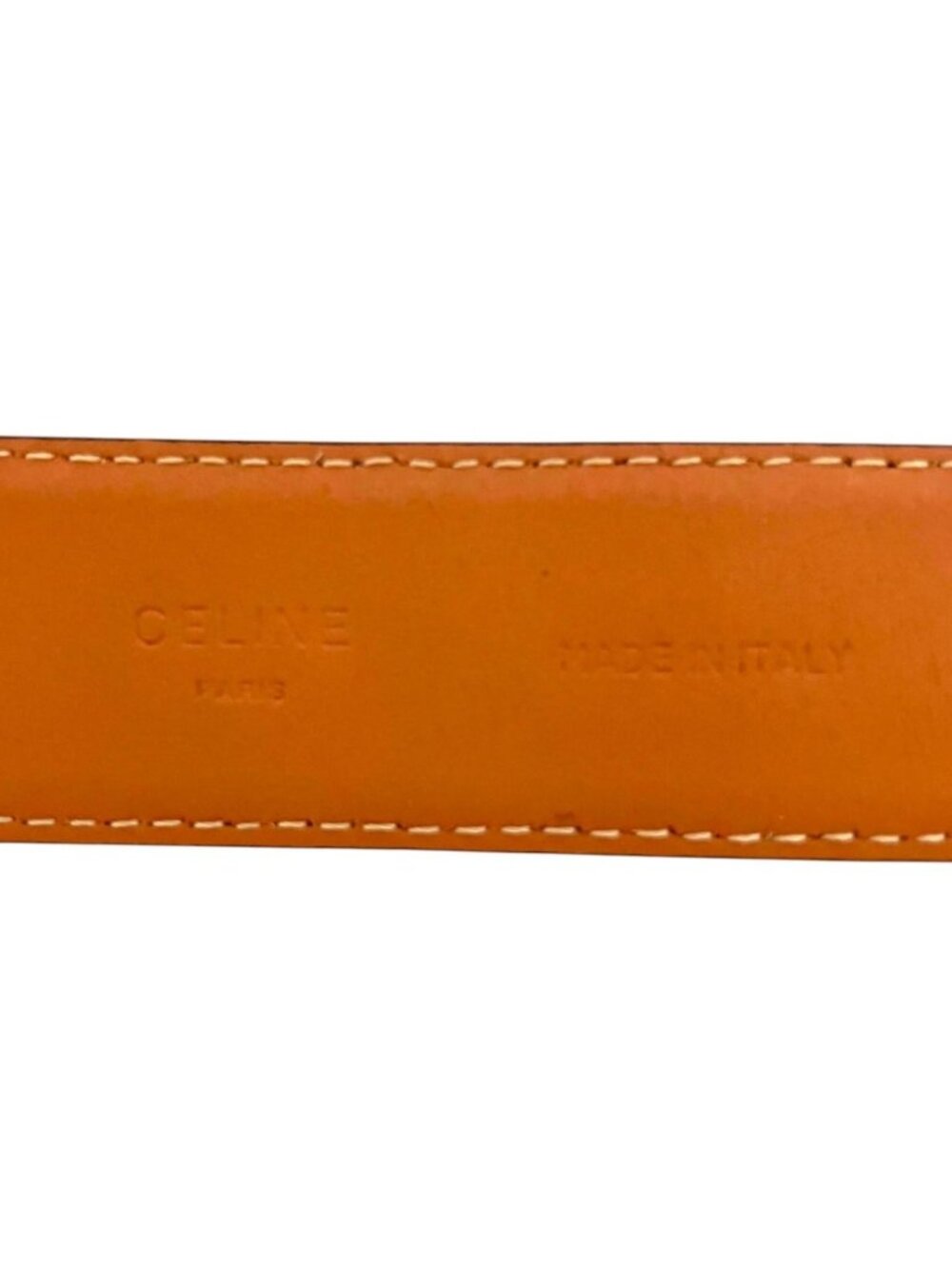 Celine Vintage Circle Logo Buckle Ball Tip Clasp Leather Belt Purple Gold - Picture 7 of 8